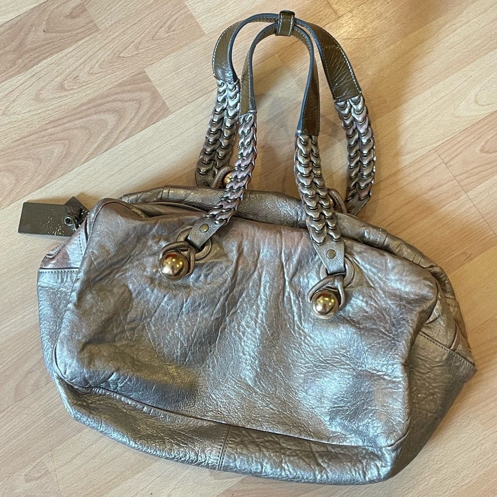 GUC Chloé ‘Boston’ Vintage Bronze-Finished Leather Lambskin Boston Lg 2-Way Bag